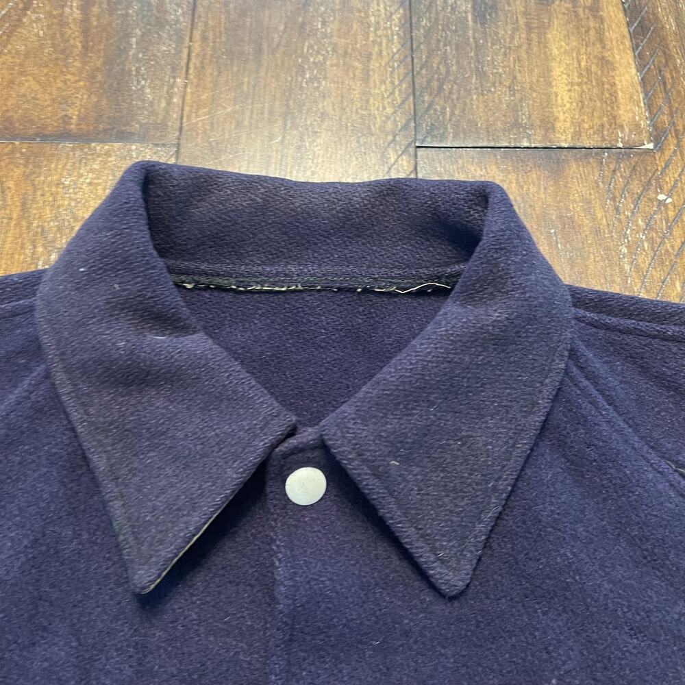 Vintage Villanova Jacket Mens Medium Blue Wool Varsity Letterman Striped 60s 70s - Picture 10 of 16